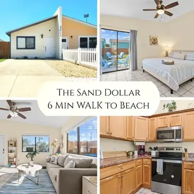 The Sand Dollar - King Bed - 6 Min Walk to Beach