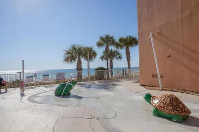 two turtles in a water park near the beach at Splash 1701E - 2BD in Panama City Beach