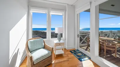a room with a view of the ocean at Vitamin Sea l Beachfront l 4 Bikes Included in Inlet Beach
