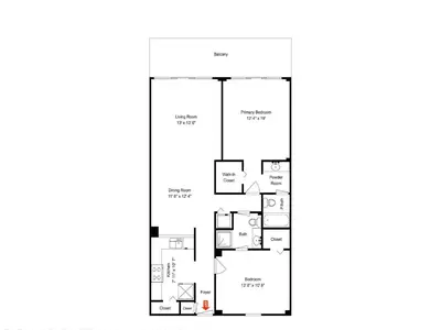 a floor plan of a house at Dunes of Panama #D705 in Panama City Beach