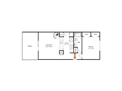 a floor plan of a house at Treasure Cove #D308 - Paradise City in Panama City Beach
