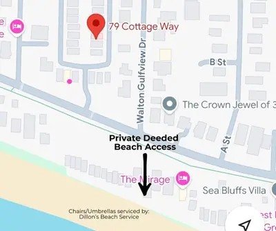 a map of the crown jewel of bermondsey at Glory Days 30A - Pool, Bikes & Close Beach Access in Inlet Beach