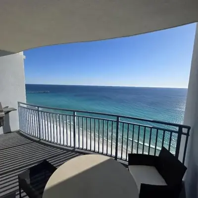 Beautiful gulf front condo with grill on balcony