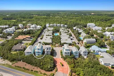 an aerial view of a resort at The Sassy Seagull - 30A Beach House with Ocean Views in Seacrest