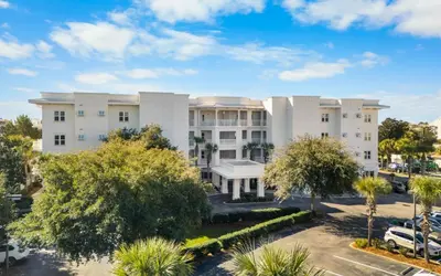 an aerial view of a building at Sunset Oasis on 30A in Rosemary Beach