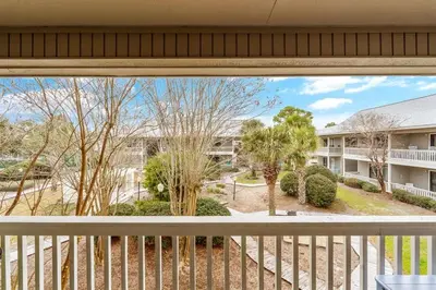 a view from the balcony of a condo at Skinny Dip- Renovated Unit- Steps to the beach in Santa Rosa Beach