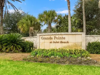a sign for the grande pointe at half beach at 30A Beach House with Golf Cart - Whatcha Dune in Inlet Beach