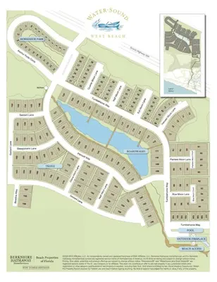 a plan of the site of a development at Maison Moon in Santa Rosa Beach