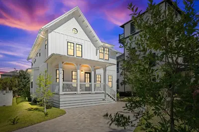 a rendering of a white house at 30A Retreat - Patio Shared Pool in Inlet Beach
