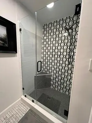 a bathroom with a shower with a glass door at Seagull Villas #3 by Emerald Coast Retreats in Panama City Beach