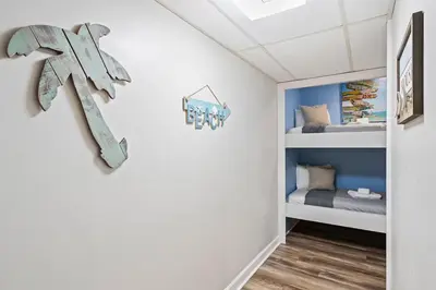 a childs room with a snowboard on the wall at Moondrifter 205 in Panama City Beach