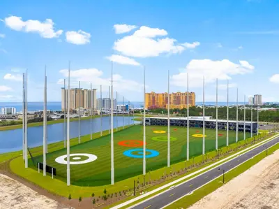 a rendering of a baseball field next to a highway at Pet Friendly Beach House - Tropic Like It's Hot in Panama City Beach