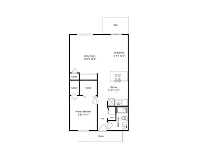 a floor plan of a house at Gulf Highlands #134F in Panama City Beach
