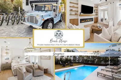 a collage of photos of a living room and a villa at Beach,Please in Rosemary Beach