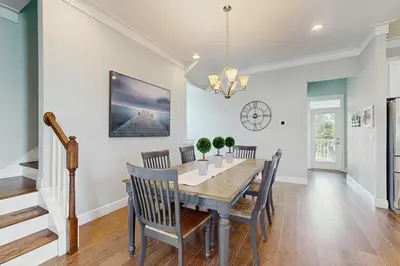 a dining room with a table and chairs at New Cottage Near 30A Rosemary Beach with 2 Master Suites in Inlet Beach