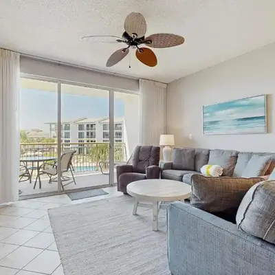 Airy beachfront condo with balcony views lagoon pool tennis & pickleball