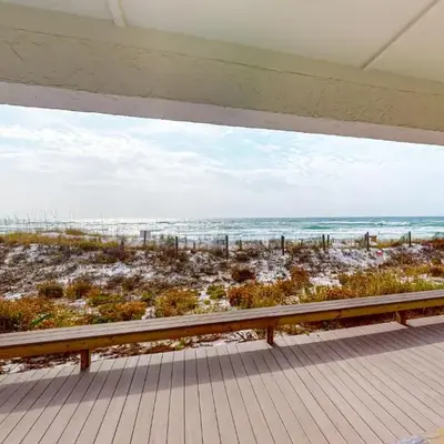 1st floor gulf front condo with amazing views charcoal grills - walk to the beach