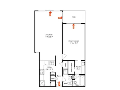 a floor plan of a house at Edgewater Villa #2001 in Panama City Beach
