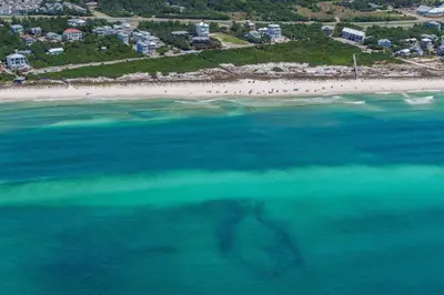 an aerial view of a beach and the ocean at Ramsgate 3 in Watersound Beach