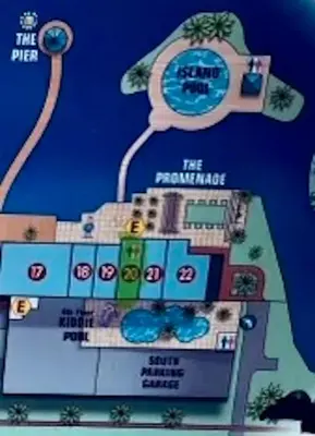 a map of the grand islander resort and casino at Snowbirds are welcome Laketown Wharf Resort 2 and 3 flrs in Panama City Beach