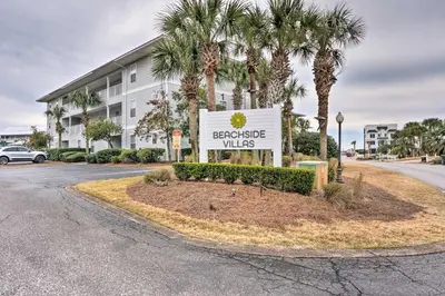 a sign for the entrance to a residence villas at Seagrove Beach Condo with Pool Access Walk to Beach in Seagrove Beach