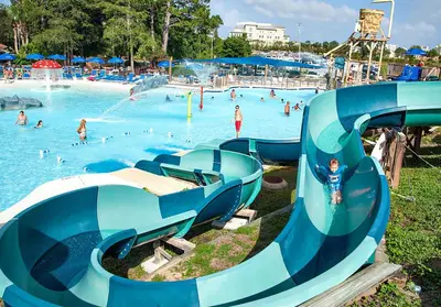 a water park with people in a pool at Klaus House 3 in Panama City Beach