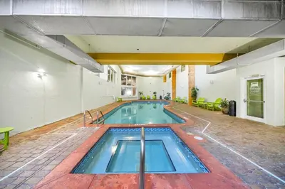 an indoor swimming pool in a building at Shores of Panama 1401 in Panama City Beach