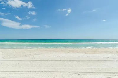 a sandy beach with the ocean in the background at Edgewater 2-0811 'Beach Lovers Paradise' in Panama City Beach