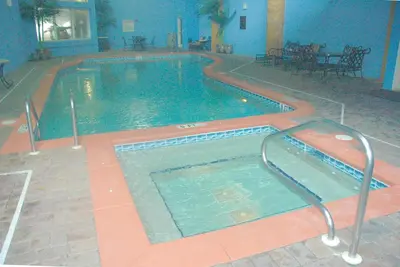 a large swimming pool in a hotel room at Shores of Panama 0817 'Sunset Lagoon' in Panama City Beach