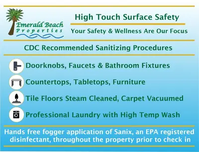 a screenshot of a cell phone with the hightouch surface safety webpage at Mariner West 606 'Beach Happy' in Panama City Beach