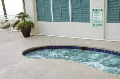 a hot tub in the floor of a house at Watercrest 0607 'Sail Away' in Panama City Beach