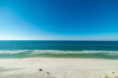 a view of the ocean from a beach at Regency Towers 1122 'Seas The Day' in Panama City