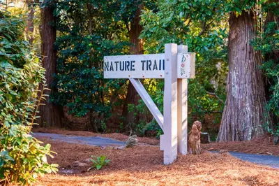 a sign that says nurture trail in a park at Cassine Dream in Santa Rosa Beach