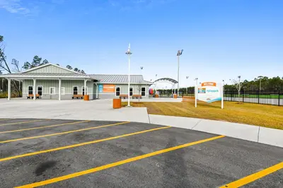 a parking lot in front of a building at Calypso Resort and Towers #602-E by Book That Condo in Panama City Beach