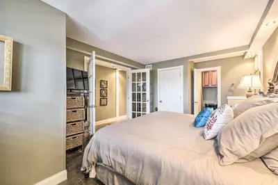 a bedroom with a large bed in a room at PCB Condo with 2 Outdoor Pools and Beach Access! in Panama City Beach