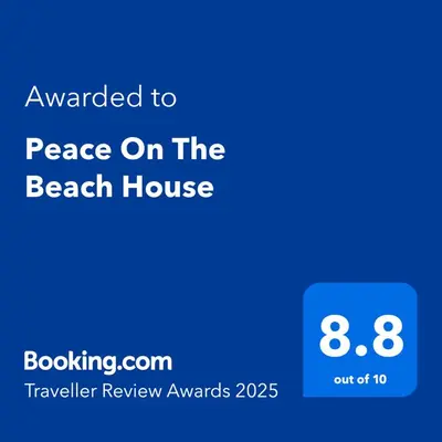 a screenshot of a phone with the text awarded to peace on the beach house at Peace On The Beach House in Panama City Beach
