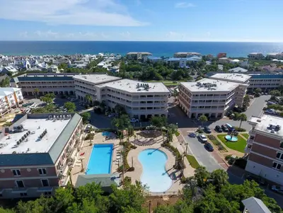 an aerial view of a resort with a swimming pool at 30A Villages of South Walton by Panhandle Getaways in Seacrest