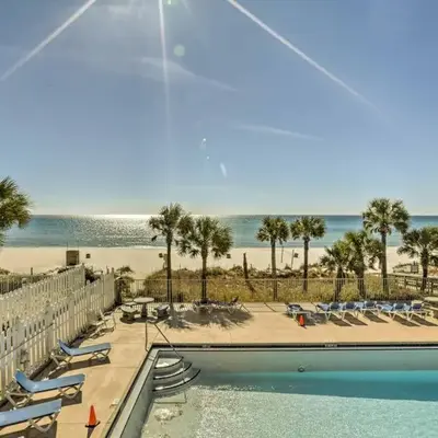 Walk to Beach PCB Condo with Oceanfront Pool Access