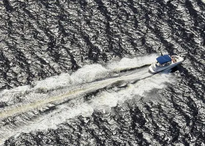 a boat in the middle of the water at Tidewater 704 in Panama City Beach