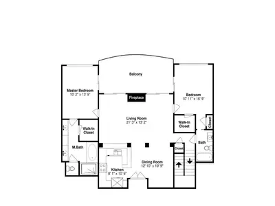 a floor plan of a house at En Soleil #1522 West in Panama City Beach