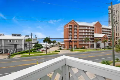 a view of a city street from a balcony at Sand Castles West II G4- FinView in Panama City Beach