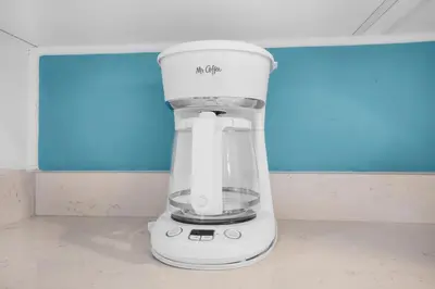 a white blender sitting on a counter in a room at The Summit 1432 in Panama City Beach