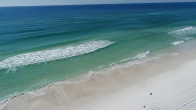 an aerial view of the ocean and the beach at Beach Daze in Panama City Beach