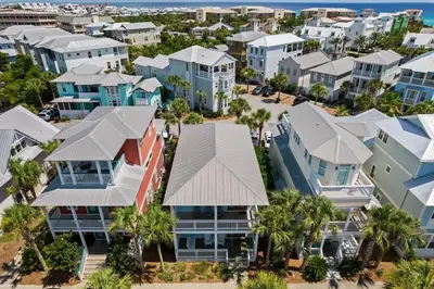 an aerial view of houses in a resort at Aquanut Beach House 30A in Inlet Beach