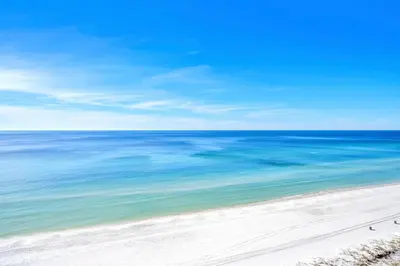 a view of the ocean from a beach at Edgewater Tower 2-1208 in Panama City Beach