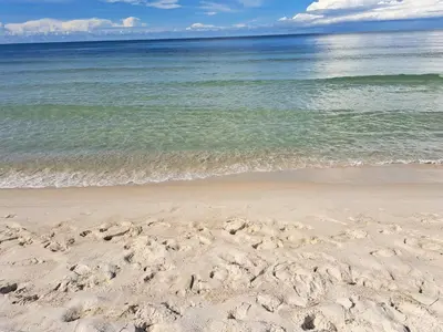 a sandy beach with the ocean in the background at Across the Street from beach with 2 pools in Panama City Beach