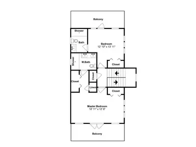 a rendering of a floor plan of a house at Happy as a Clam in Santa Rosa Beach