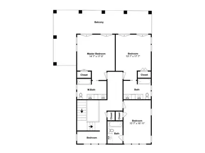 a floor plan of a house at All Decked Out 30A in Seagrove Beach