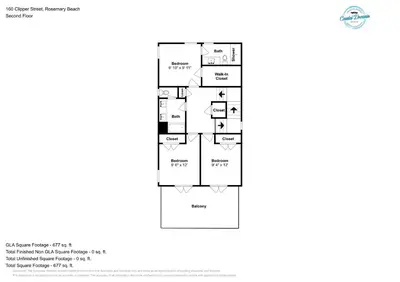a floorplan of a house with a plan at Prominence Southside - Blue Skies in Watersound Beach