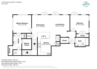 a floor plan of a house at Settle By The Sea in Inlet Beach